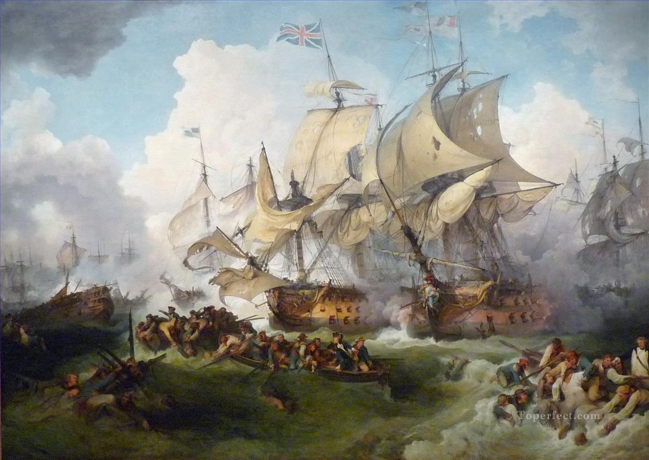 ルターブール・ラ・ヴィクトワール・ド・ロード・ハウ海戦油絵